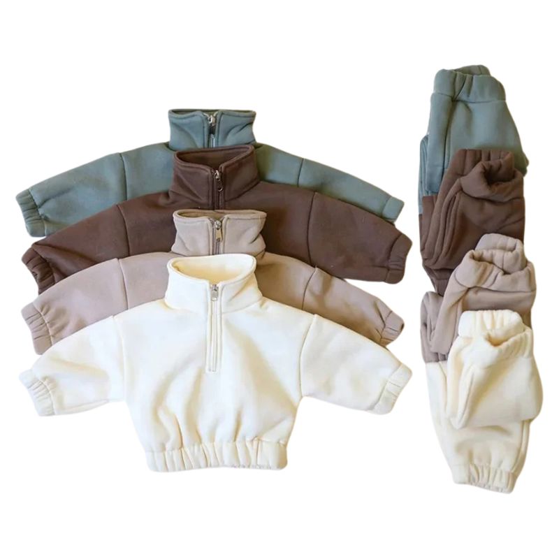 Conjunto Moletom Infantil Gola Alta com Zíper Conjunto Moletom Infantil Gola Alta com Zíper Loja do Bambino 