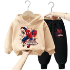 Conjunto Moletom Infantil Homem-Aranha com Capuz Conjunto Moletom Infantil Homem-Aranha com Capuz Loja do Bambino Bege e Preto 90 