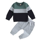 Conjunto Moletom Infantil Listrado Unissex Conjunto Moletom Infantil Listrado Unissex Loja do Bambino 