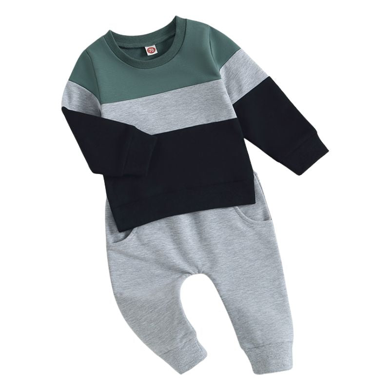 Conjunto Moletom Infantil Listrado Unissex Conjunto Moletom Infantil Listrado Unissex Loja do Bambino 