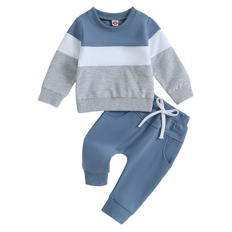 Conjunto Moletom Infantil Listrado Unissex Conjunto Moletom Infantil Listrado Unissex Loja do Bambino 