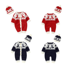 Conjunto Natalino Bebê Bambino - Macacão e Touca Conjunto Natalino Infantil Bambino - Macacão e Touca Loja do Bambino 