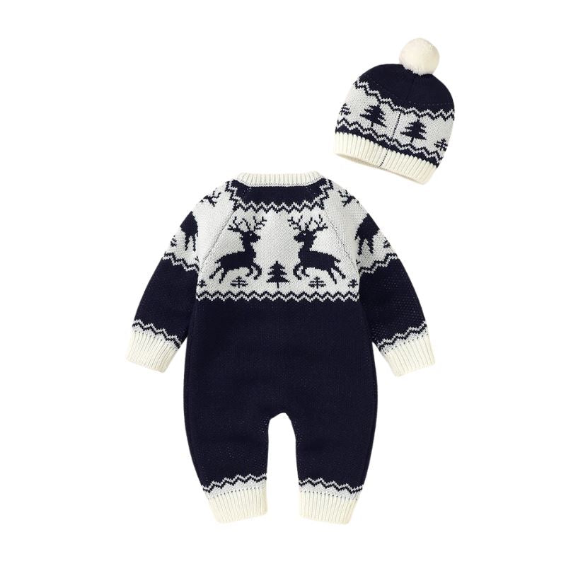 Conjunto Natalino Bebê Bambino - Macacão e Touca Conjunto Natalino Infantil Bambino - Macacão e Touca Loja do Bambino 