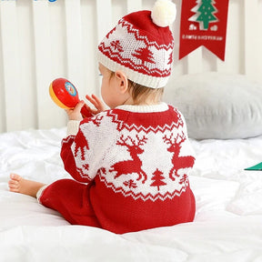 Conjunto Natalino Bebê Bambino - Macacão e Touca Conjunto Natalino Infantil Bambino - Macacão e Touca Loja do Bambino 