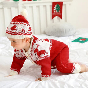 Conjunto Natalino Bebê Bambino - Macacão e Touca Conjunto Natalino Infantil Bambino - Macacão e Touca Loja do Bambino 