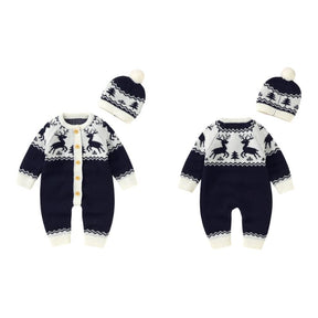 Conjunto Natalino Bebê Bambino - Macacão e Touca Conjunto Natalino Infantil Bambino - Macacão e Touca Loja do Bambino Azul 0 a 3 meses 