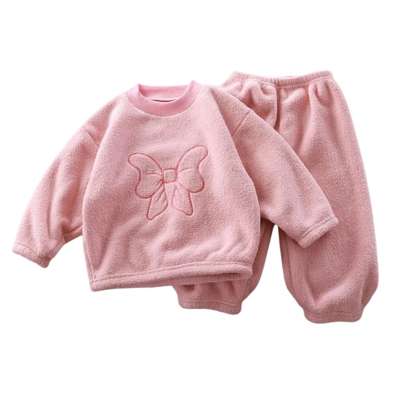 Conjunto Pijama Infantil Peluciado Unissex Conjunto Pijama Infantil Peluciado Unissex Loja do Bambino Rosa 80 