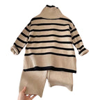 Conjunto Suéter Listrado Infantil Feminino Conjunto Suéter Listrado Infantil Feminino Loja do Bambino 