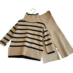 Conjunto Suéter Listrado Infantil Feminino Conjunto Suéter Listrado Infantil Feminino Loja do Bambino 