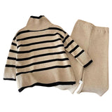 Conjunto Suéter Listrado Infantil Feminino