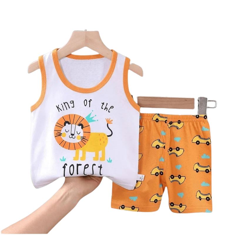 Conjunto Verão Para Menino Recém Nascido Bambino Conjunto Verão Para Menino Recém Nascido Bambino Loja do Bambino Modelo 01 6 meses 