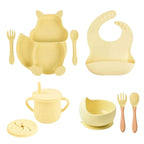 Conjunto Alimentação de Silicone Conjunto Alimentação de Silicone Loja do Bambino Amarelo 