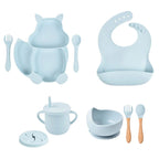 Conjunto Alimentação de Silicone Conjunto Alimentação de Silicone Loja do Bambino Azul Bebê 