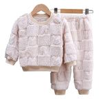 Conjunto Blusa Calça Lã Infantil Conjunto Blusa Calça Lã Infantil Loja do Bambino Bege 80 