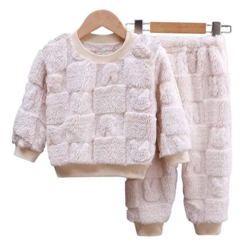 Conjunto Blusa Calça Lã Infantil Conjunto Blusa Calça Lã Infantil Loja do Bambino Bege 80 