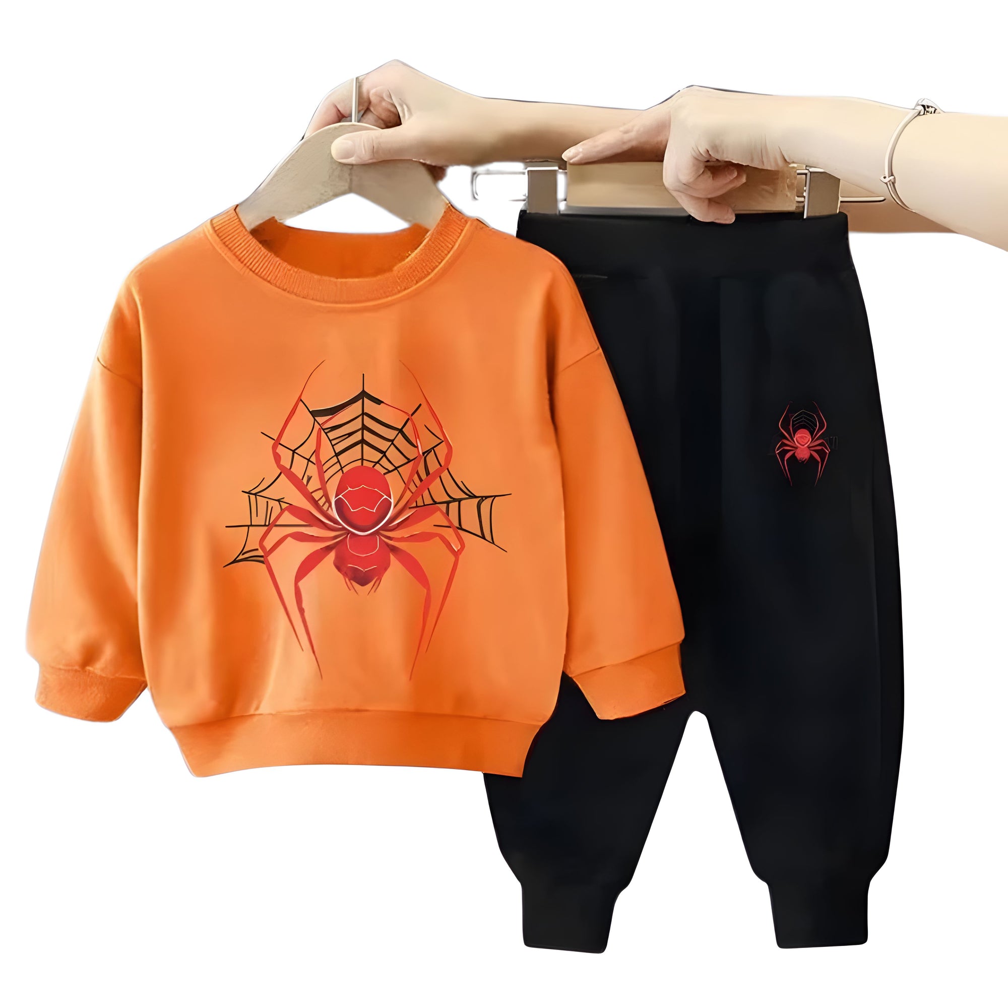 Conjunto Infantil Moletom do Homem-Aranha Conjunto Infantil Moletom do Homem-Aranha Loja do Bambino Laranja 100 