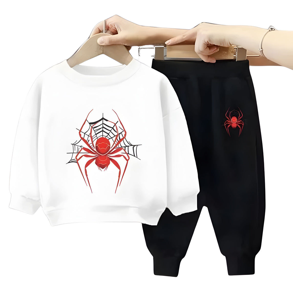 Conjunto Infantil Moletom do Homem-Aranha Conjunto Infantil Moletom do Homem-Aranha Loja do Bambino Branco 100 