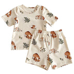 Conjunto Infantil Unissex com Estampa de Animais Conjunto Infantil Unissex com Estampa de Animais Loja do Bambino Modelo 04 80 