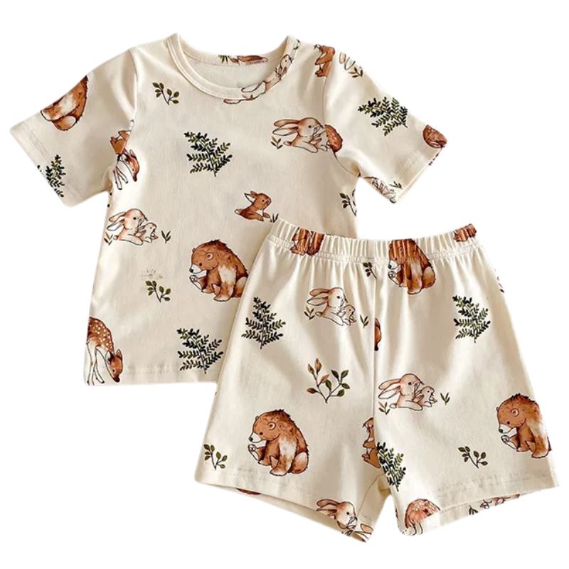 Conjunto Infantil Unissex com Estampa de Animais Conjunto Infantil Unissex com Estampa de Animais Loja do Bambino Modelo 04 80 