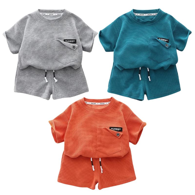 Conjunto Infantil de Verão Masculino Casual Conjunto Infantil de Verão Masculino Casual Loja do Bambino 