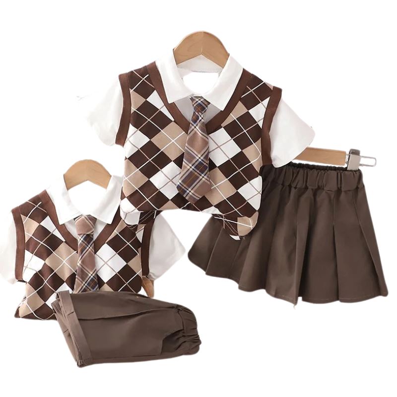 Conjunto Infantil de Verão Menina e Menino High School Conjunto Infantil de Verão Menina e Menino High School Loja do Bambino 