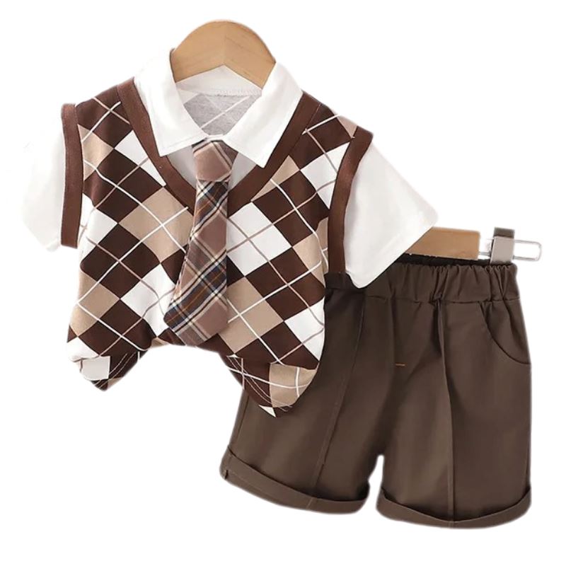 Conjunto Infantil de Verão Menina e Menino High School Conjunto Infantil de Verão Menina e Menino High School Loja do Bambino Masculino 80 