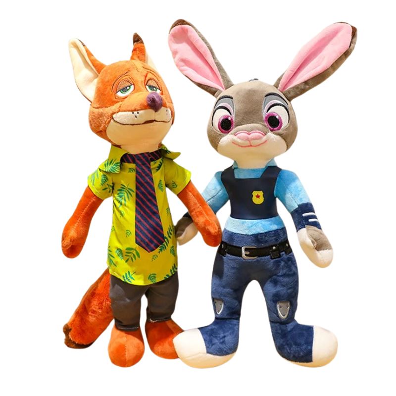Conjunto Pelúcia Zootopia Nick Raposa e Judy Coelha Conjunto Pelúcia Zootopia Nick Raposa e Judy Coelha Loja do Bambino 