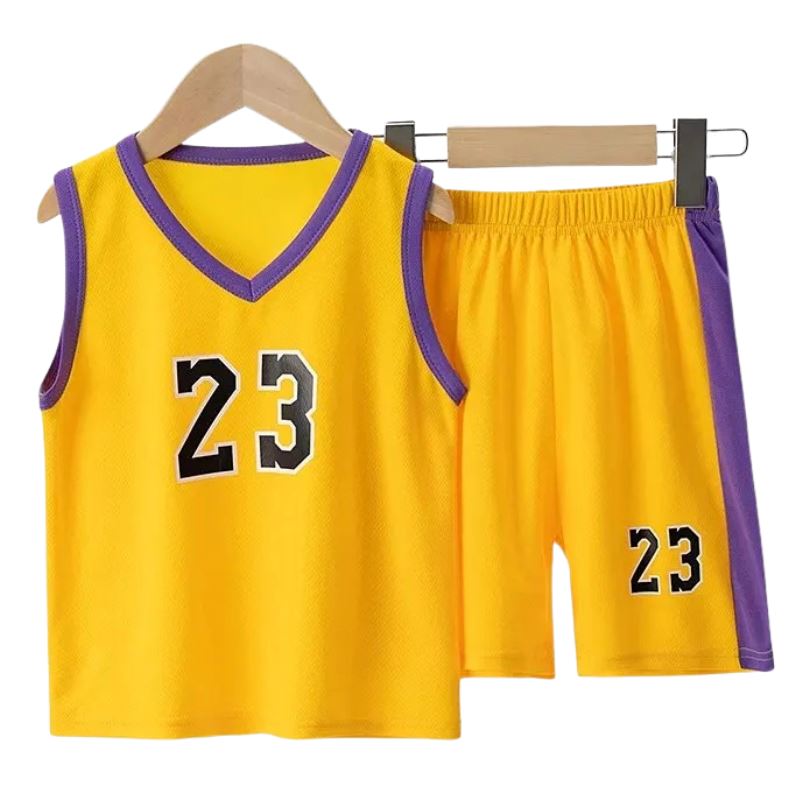 Conjunto de Basquete Infantil para o Verão - Conjunto com até 4 Unidades Conjunto de Basquete Infantil para o Verão - Conjunto com até 4 Unidades Loja do Bambino Amarelo 100 