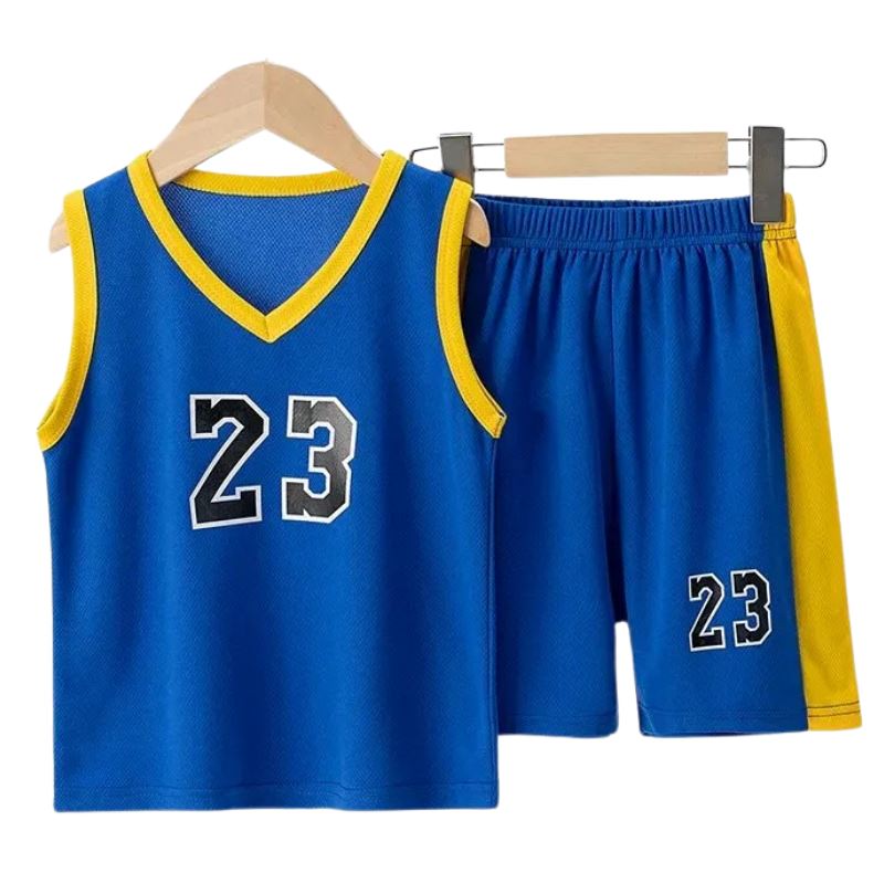 Conjunto de Basquete Infantil para o Verão - Conjunto com até 4 Unidades Conjunto de Basquete Infantil para o Verão - Conjunto com até 4 Unidades Loja do Bambino Azul 100 