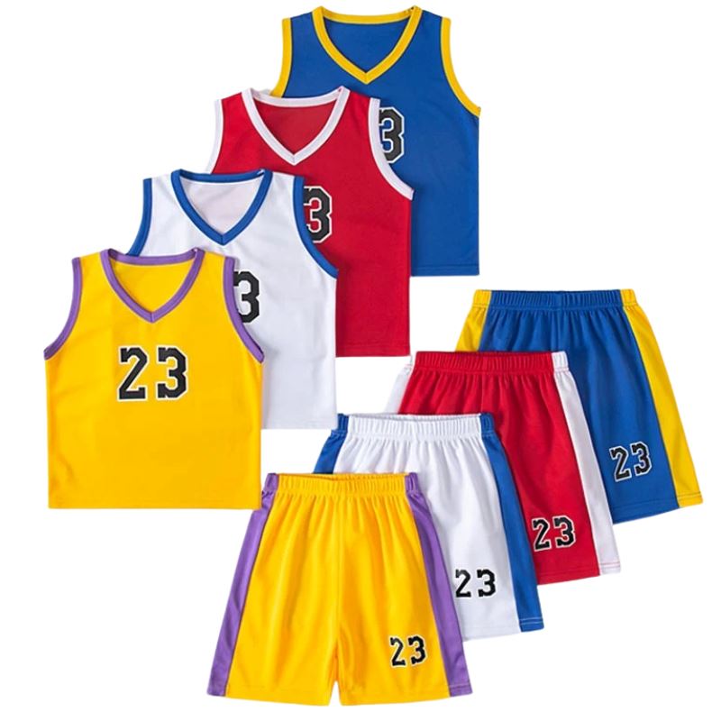 Conjunto de Basquete Infantil para o Verão - Conjunto com até 4 Unidades Conjunto de Basquete Infantil para o Verão - Conjunto com até 4 Unidades Loja do Bambino Combo com 4 Conjuntos Completos 100 