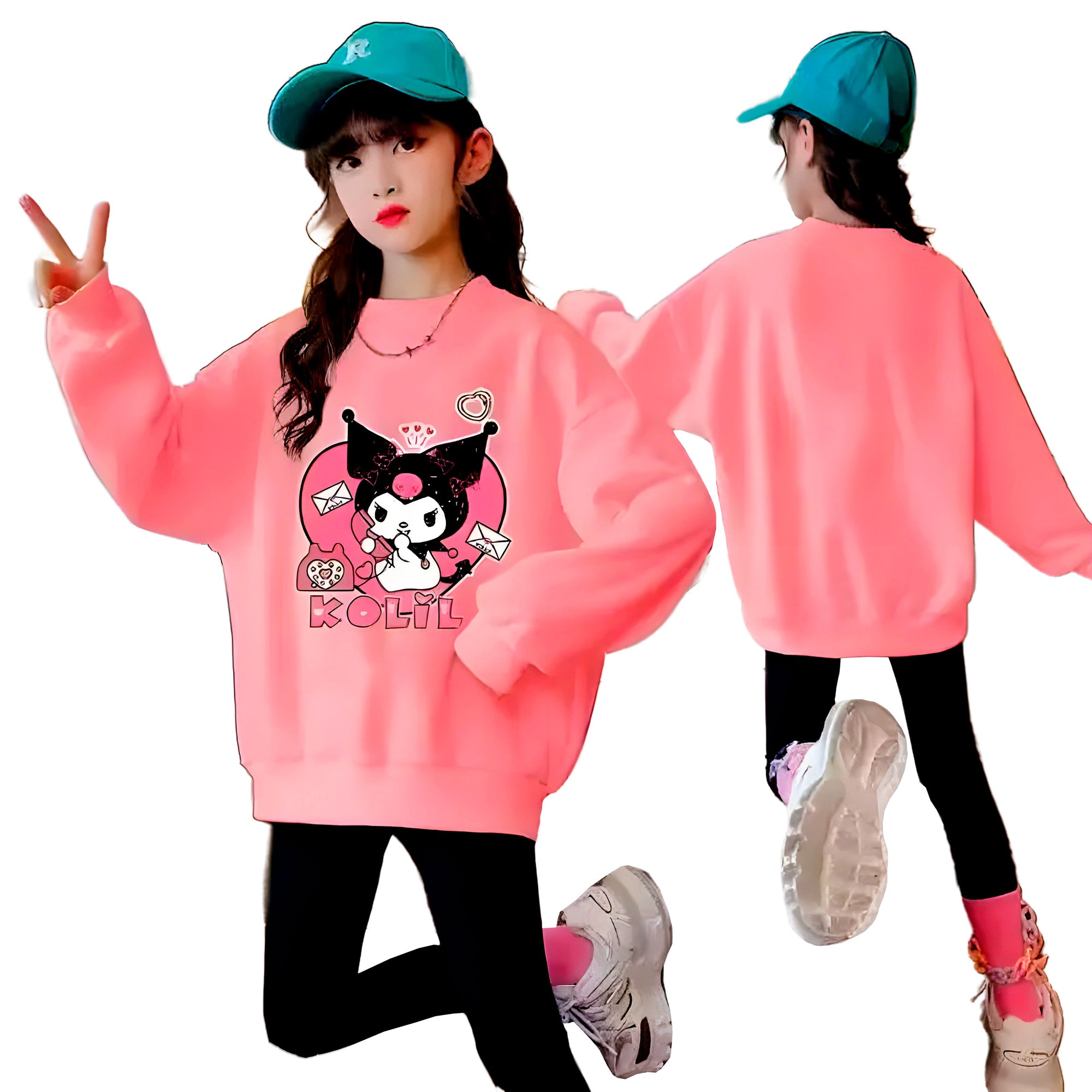 Conjunto Moletom Infantil Kuromi Conjunto Moletom Infantil Kuromi Loja do Bambino 