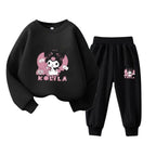 Conjunto Moletom Infantil Kuromi Conjunto Moletom Infantil Kuromi Loja do Bambino Modelo 03 100 