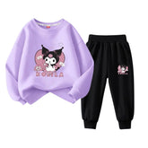 Conjunto Moletom Infantil Kuromi Conjunto Moletom Infantil Kuromi Loja do Bambino Modelo 01 100 