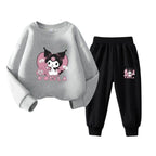 Conjunto Moletom Infantil Kuromi Conjunto Moletom Infantil Kuromi Loja do Bambino Modelo 04 100 