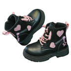 Coturno Infantil com Zíper Lateral Corações Coturno Infantil com Zíper Lateral Corações Loja do Bambino 