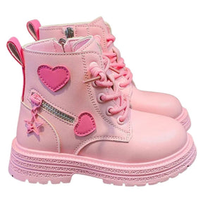 Coturno Infantil com Zíper Lateral Corações Coturno Infantil com Zíper Lateral Corações Loja do Bambino 