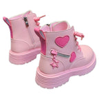 Coturno Infantil com Zíper Lateral Corações Coturno Infantil com Zíper Lateral Corações Loja do Bambino 