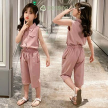 Conjunto Monocromático - Elegância Casual para Meninas Conjunto Monocromático - Elegância Casual para Meninas Loja do Bambino Rosa 3-4 Anos 
