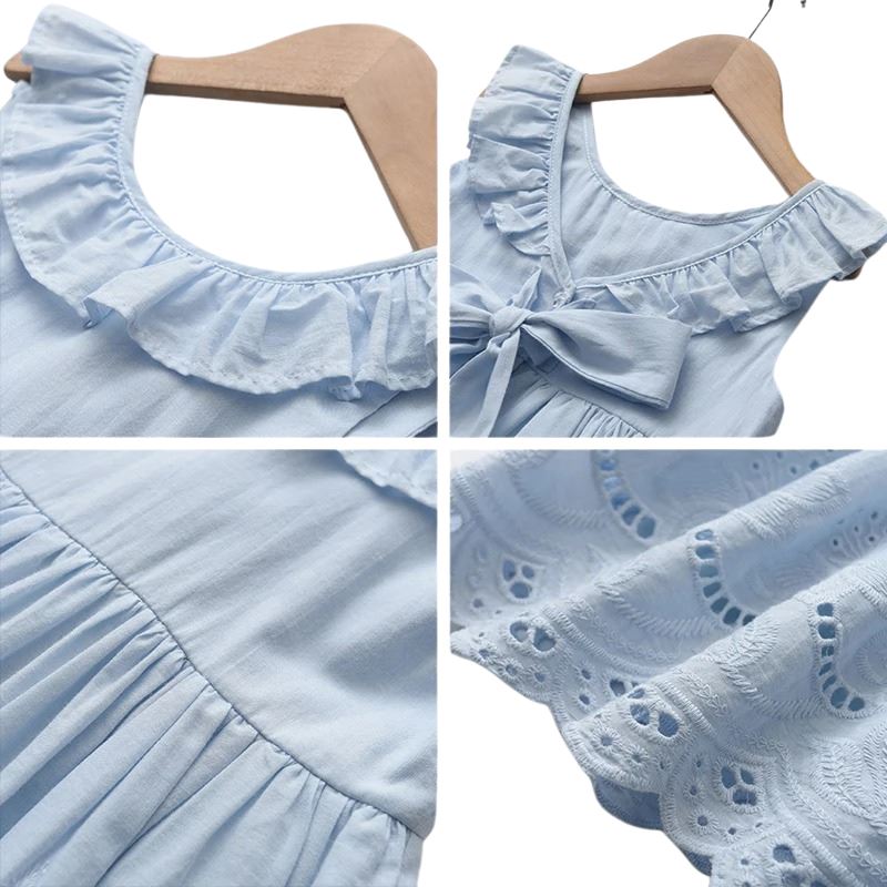 Vestido Azul Celeste para Meninas - Charme Casual para Festas de Verão Vestido Azul Celeste para Meninas - Charme Casual para Festas de Verão Loja do Bambino 