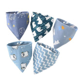 Bandana Babador para Bebê Bambino - Contém 5 peças Lenços de Pescoço Infantil Bambino - Contém 5 peças Loja do Bambino Modelo 01 