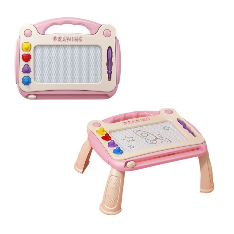 Mesa de Desenho Magnética Infantil Mesa de Desenho Magnética Infantil Loja do Bambino Rosa 