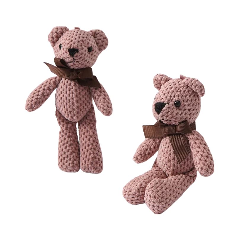 Ursinho Trabalhado Bambino Ursinho Trabalhado Bambino Loja do Bambino Rosa 15cm 