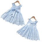 Vestido Azul Celeste para Meninas - Charme Casual para Festas de Verão Vestido Azul Celeste para Meninas - Charme Casual para Festas de Verão Loja do Bambino Azul 90 