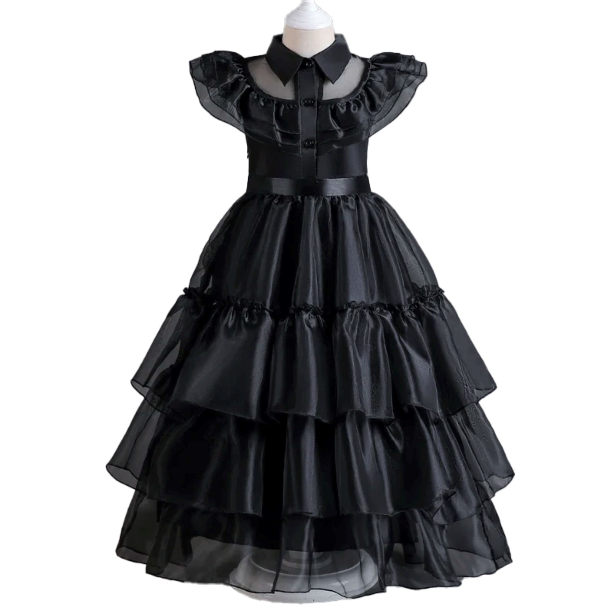 Fantasia Cosplay Wandinha Infantil Bambino - Peruca e Vestido Fantásia Cosplay Wandinha Infantil Bambino Loja do Bambino 