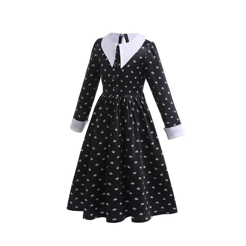 Fantasia Cosplay Wandinha Infantil Bambino - Peruca e Vestido Fantásia Cosplay Wandinha Infantil Bambino Loja do Bambino 