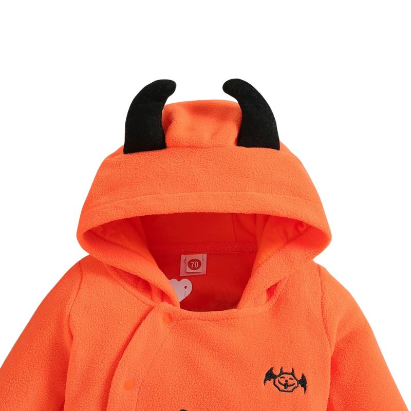 Fantasia Macacão com Capuz Abóbora Bebê Fantasia Macacão com Capuz Abóbora Recém Nascido Loja do Bambino 