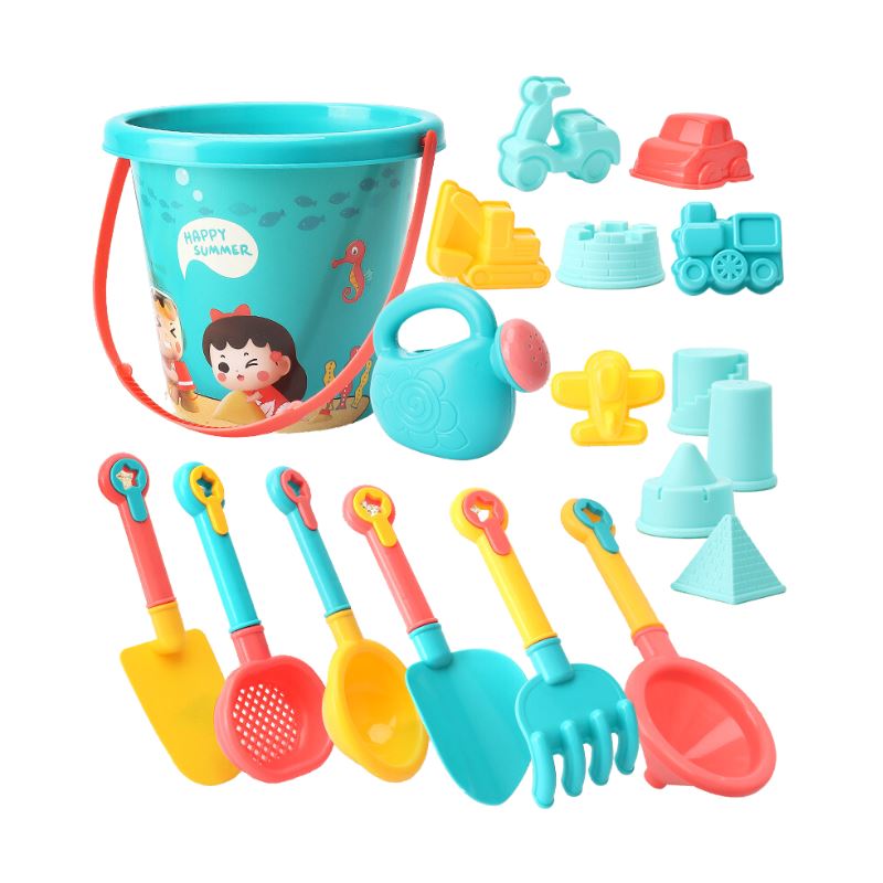 Ferramentas Castelinho de Areia Infantil Praia Bambino Jogo Infantil Castelinho de Areia Bambino Loja do Bambino Modelo 03 (18 peças) 