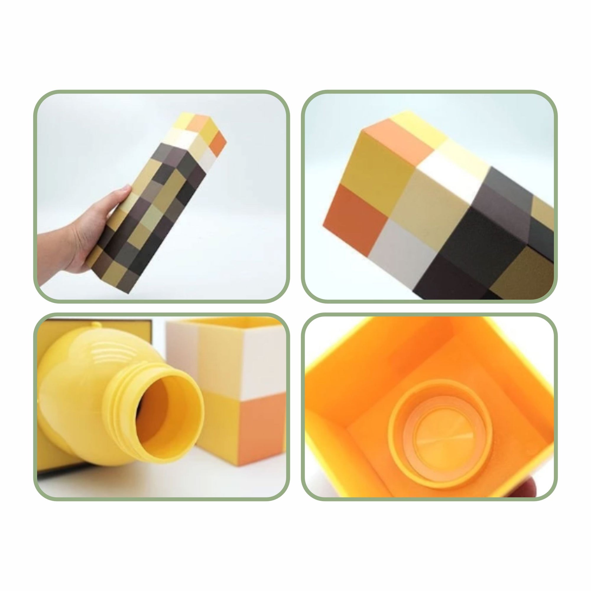 Garrafa Tocha Minecraft Garrafa Tocha Minecraft Loja do Bambino 