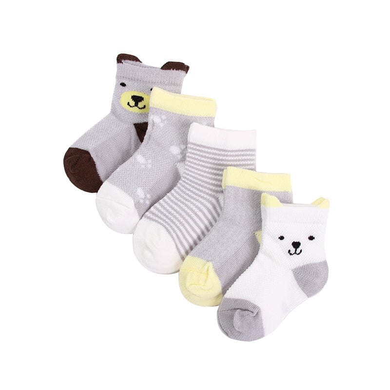 Meias de malha para bebês e crianças com 4 pares inclusos Meias de malha para bebês e crianças com 4 pares inclusos Loja do Bambino 0 a 1 ano (7-10cm) Modelo 04 