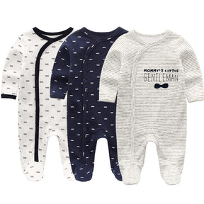 Conjunto Pijama Macacão para Recém Nascido - Contém 3 Unidades Conjunto Pijama Macacão para Recém Nascido - Contém 3 Unidades Loja do Bambino Conjunto 2 3 meses 